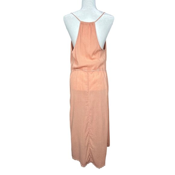 Anthropologie Daily Practice Pink Acid Wash Racerback Tank Dress Large High Low - Picture 6 of 11